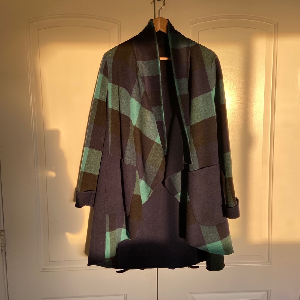 A shape Kimono style wool coat